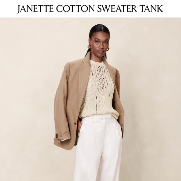 *LOT OF 2*  KNITTED VEST   BANANA REPUBLIC JANETTE COTTON SWEATER TANK sz s - Picture 2 of 15